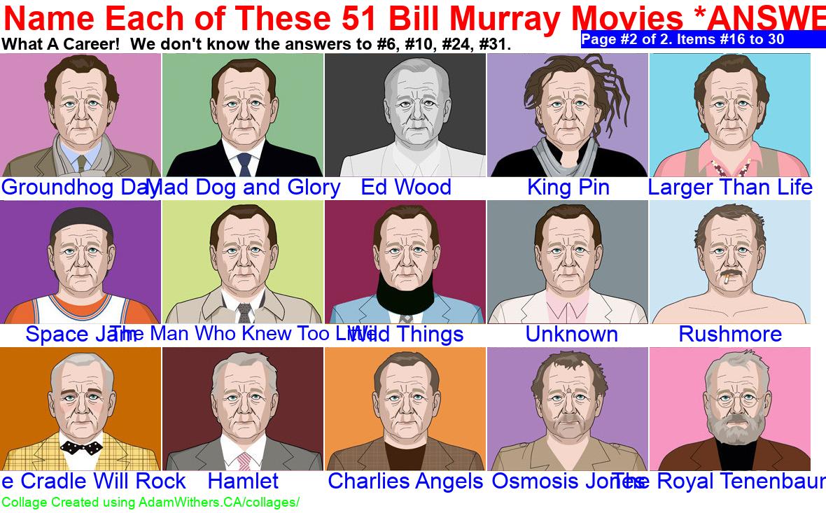 CollageA: guessBillMurray Page 2
